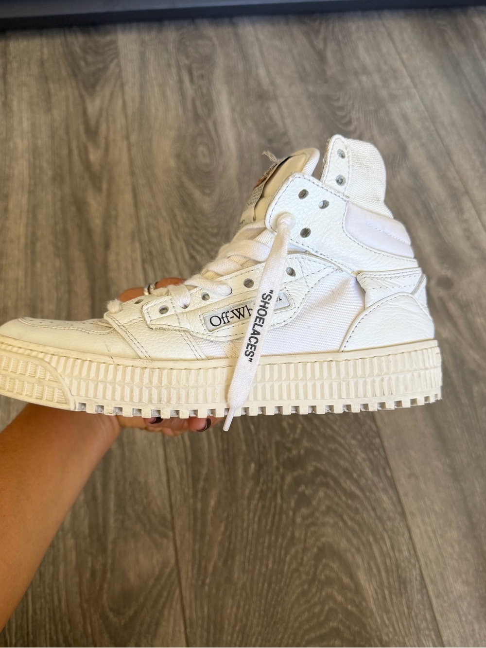 Off-White White High-Top Chunky Sole Women's Sneaker
